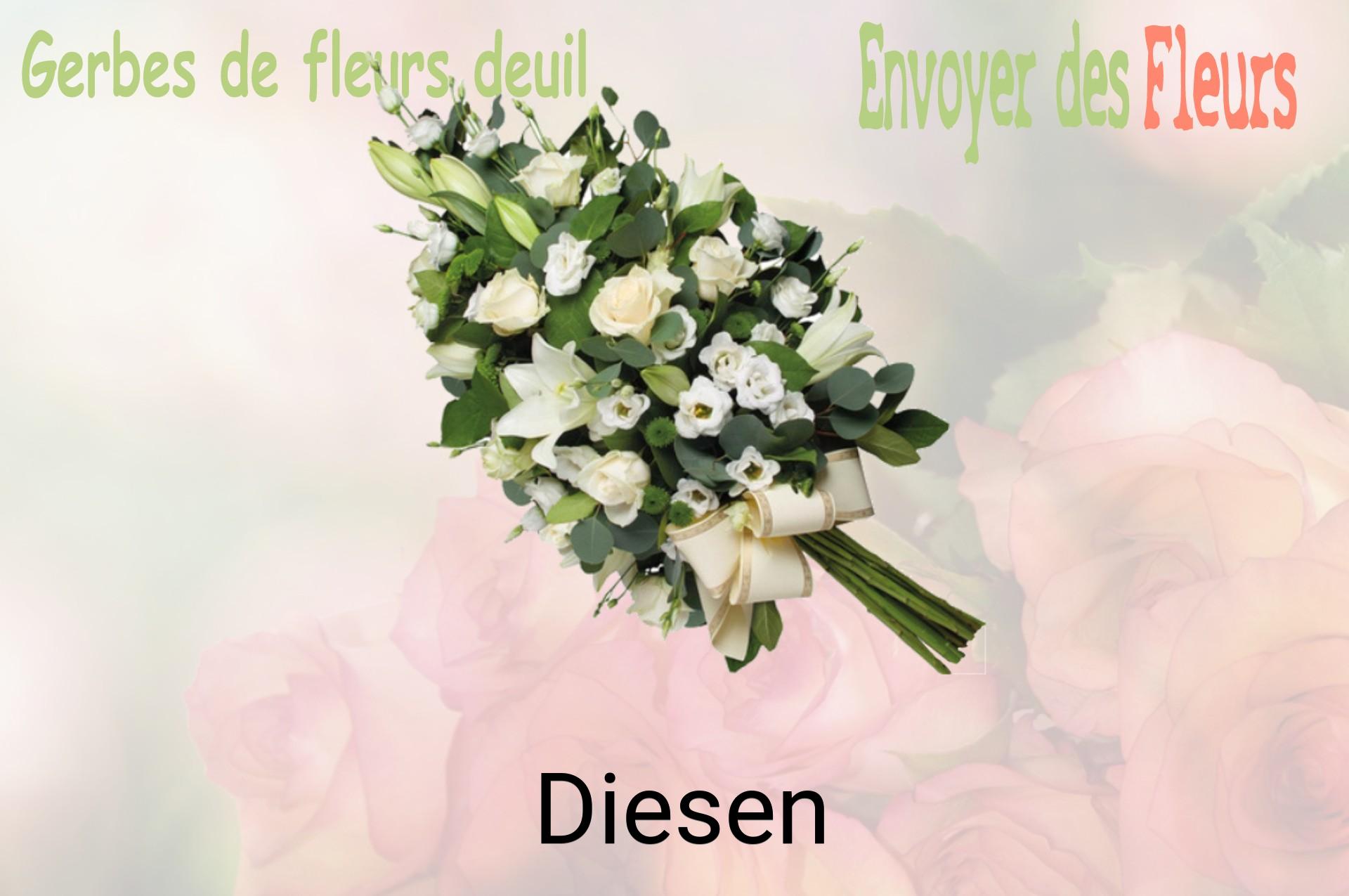 Gerbe de fleurs de deuil livrée à Diesen